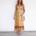 thumbnail image 4 of Vestido estampado floral para mujer,Vestido estampado floral para mujer Vestido largo con cuello en V de verano Vestido estampado floral con cuello en V Diseñado con precisión, 4 of 10