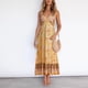 thumbnail image 1 of Vestido Estampado Floral Para Mujer, Dobladillo Con Volantes, Vestido Floral De Verano, Correa De Espagueti De Fibra De Poliéster, Ropa Cómoda Para Fiestas Mgaxyff Otros, 1 of 8