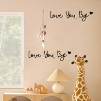 Joernso Wall Art Wooden Sign Love You Bye Script Sign Above Door Entryway Decor Sign for Home Entrance Wall Valentine's Day Decoration