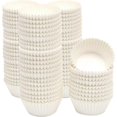 thumbnail image 1 of 1000 piezas de moldes blancos para cupcakes y muffins sin olor, aptos para uso alimentario., 1 of 5