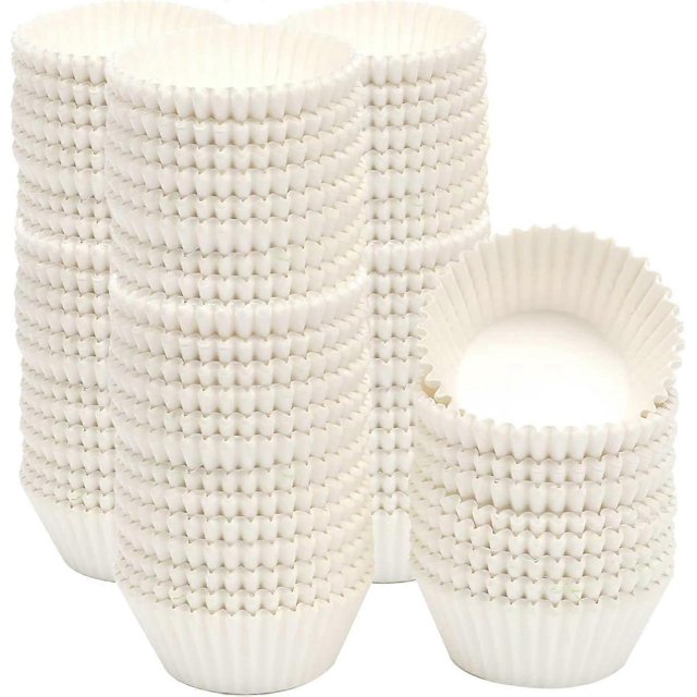 1000 piezas de moldes blancos para cupcakes y muffins sin olor, aptos para uso alimentario.
