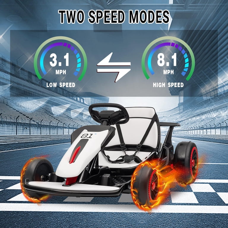 TROPOW Go Kart,for Kids, 24V Drift Kart with 2X200W Strong Motor