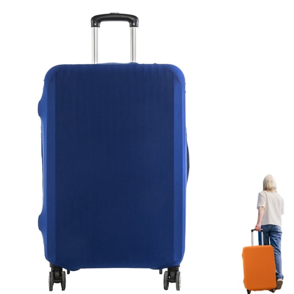 Blue Luggage Cover, Suitcases Covers Elastic Carry on Cover Protector Washable Scratch-Resistant Fits 18-20 Inch Luggage for Travel Business Trips