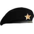 thumbnail image 2 of Sivi Traditional Style Cap With Metal Star Badge – Woolen French Beret Hat for Men and Women, 2 of 10