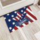 thumbnail image 4 of Felpudo del Día de la Independencia | Alfombra antideslizante de terciopelo de cristal con estampado de bandera | Alfombra navideña de poliéster de 60 x 40 cm | Felpudo lavable a máquina, tapete, 4 of 5