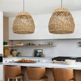 thumbnail image 2 of Arturesthome Creative Seagrass Pendant Lamp Rattan Lampshade Handmade Weave Lighting Modern Hanging Ceiling Light Fixture for Cafe Bar, 2 of 17