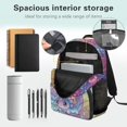 thumbnail image 5 of Yuyamidu Axolotl Print 17 Inch Kids Backpack for Ages 6-18 Girls Elementary Middle High School Schoolbag with Adjustable Padded Straps Colorful Bling Axolotl Boohbag for Back to School, 5 of 7