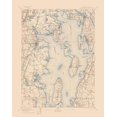 thumbnail image 2 of USGS 12x14 Black Ornate Wood Framed with Double Matting Museum Art Print Titled - Narragansett Rhode Island Quad - USGS 1992, 2 of 4