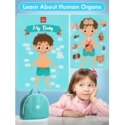 Doctor Kit for Kids Realistic, 36PCS Kids Doctor Kit Wooden, Doctor Pretend Playset