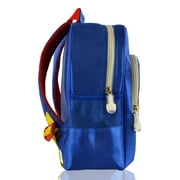 Real Madrid CF Teen Smaller Bag 300D POLYESTER Raised Logo Backpack, White Gold Blue