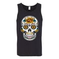 thumbnail image 2 of Wild Bobby Day Of The Dead Sugar Skull Pop Culture Men Graphic Tank Top, Black, Small, 2 of 5