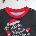 thumbnail image 6 of Matching Family Pajamas Sets Christmas PJ's Letter Plaid Printed Long Sleeve Tee and Bottom Loungewear or One-Piece Jumpsuit, 6 of 8