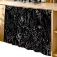 thumbnail image 2 of Black Spring Floral Cabinet Curtain 35"Wx35"L, Dustproof Under Sink Skirt with Self Adhesive Tape, Vintage Botanical Watercolor Cabinet Curtain Cover for Kitchen Sink, Bathroom Vanity, Laundry Room, 2 of 9