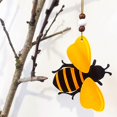thumbnail image 4 of Adornos de abeja, adornos de madera con recortes de abejas para árbol, bandeja para árbol, corona, Festival de Navidad, letrero de abeja, manualidades para el hogar, 3 uds., 4 of 5