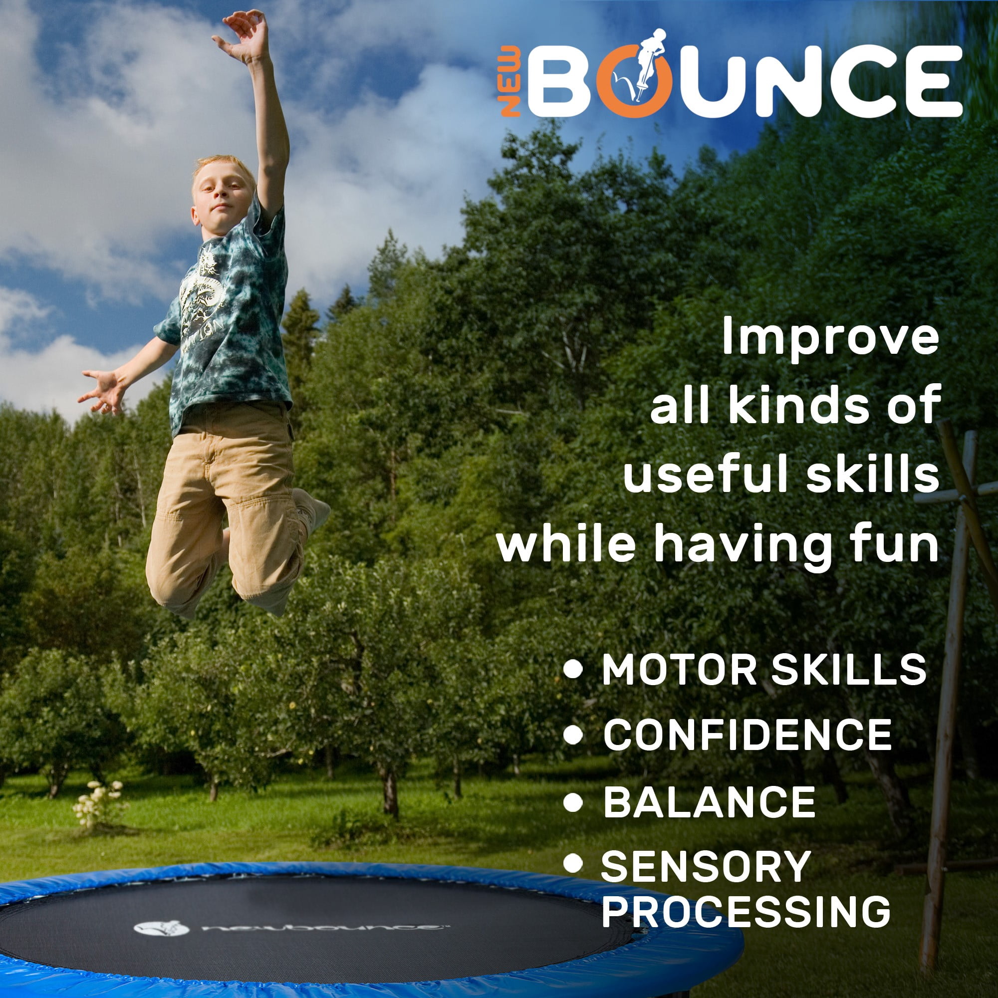 New Bounce Mini Trampoline for Kids and Adults, Foldable Indoor Trampoline Fitness Rebounder, Sturdy Trampoline Holds 150–220 lbs