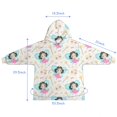 thumbnail image 7 of Fairy Tale Princess Pattern Blanket Hoodies for Kids 6-13YR Oversize Wearable Blanket Hoodies for Boys Girls Teens, 7 of 7