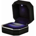thumbnail image 1 of LED Ring Box with Light, Square Velvet Wedding Ring Case for Proposal Engagement Jewelry Gift Box, 1 of 4