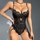 thumbnail image 4 of Gibobby Conjunto de lencería de encaje Ropa Interior Sexy con Cuello En V para Mujer, Lencería Sexy, Ropa Interior con Cordón Sin Espalda De Lencería(Negro, M), 4 of 5