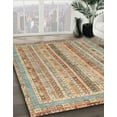 thumbnail image 2 of Ahgly Company Indoor Square Abstract Gold Brown Oriental Area Rugs, 6' Square, 2 of 6