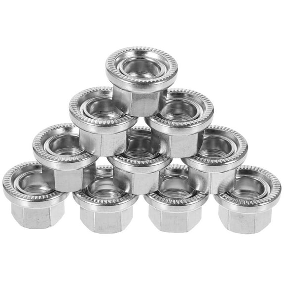 unbranded 10 Pcs Tire Dead Fly Hub Screw Nut Flange Front and Rear Screws (3/8) 10pcs