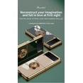 thumbnail image 4 of Ultra-Thin Case Apply to Samsung Galaxy Z Flip 3,Soft TPU Electro-Plating Bumper Design with Ring Buckle Holder with Magnetic Suction Car Function Full Protection Phone Cover (Green), 4 of 11