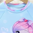 thumbnail image 4 of Girls Swim Dress Long Sleeve Workout Swimsuits for Girls Bathing Suits for Swim Suit Swimwear Two Piece Swimsuit Set with Skirt Rash Guard for Beach Surf Summer, 4 of 7