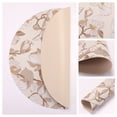 thumbnail image 5 of Placemats Set of 6 Leather Floral Placemats for Kitchen Table Decor Washable Heat Resistant Table Mats Grass Green 13x13inch, 5 of 6