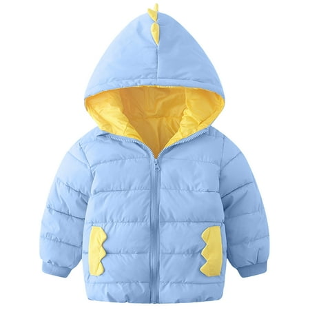 

Rovga Toddler Boys Girls Winter Coat Cartoon Dinosaur Hooded Jacket Thicken Windproof Warm Outwear Festival Decor