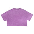 thumbnail image 6 of WEIGFI Workout T-Shirts For Women Cotton Loose Fit Cropped Tops Yoga Running Crew Neck Short Sleeve Lightweight Clothes Solid Color Trendy Cozy Beach Daily Wear,Purple,XL, 6 of 6