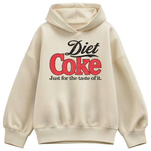 Coca-Cola - Diet Coke Retro Logo - Ladies Oversized Fleece Hoodie Sweatshirt