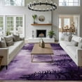 thumbnail image 3 of 5'x7' Area Rugs for Living Room Bedroom, Purple Mountain Washable Rug Carpet Runner Indoor Outdoor, Misty Forest Nature Woodland Pine Tree Landscape Non Slip Floor Mats Area Rug for Kitchen, Nursery, 3 of 8