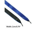 thumbnail image 3 of INSPIRE CHIC Satin Ribbon Shoelaces Double Layered Flat Snow Yarn Shoe Laces 1 Pair Black-Blue 200cm/78.74", 3 of 4