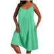 thumbnail image 2 of mfyjkho Vestidos de verano para mujer, Vestido de mujer de color liso con cuello redondo, sin mangas, con tirantes y cuello redondo Vestidos de fiesta para mujer xxl, 2 of 5