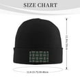 thumbnail image 3 of ZICANCN Abstract Green Woven Stripe Knit Beanie Hat, Winter Cap Soft Warm Classic Hats for Men Women, Black, 3 of 8