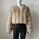 thumbnail image 1 of Abrigo de piel sintética de zorro con cuello en V para mujer, abrigo de invierno cálido de manga larga para mujer, chaqueta de piel de lujo a la moda, prendas de vestir elegantes de peluche 2024, 1 of 5