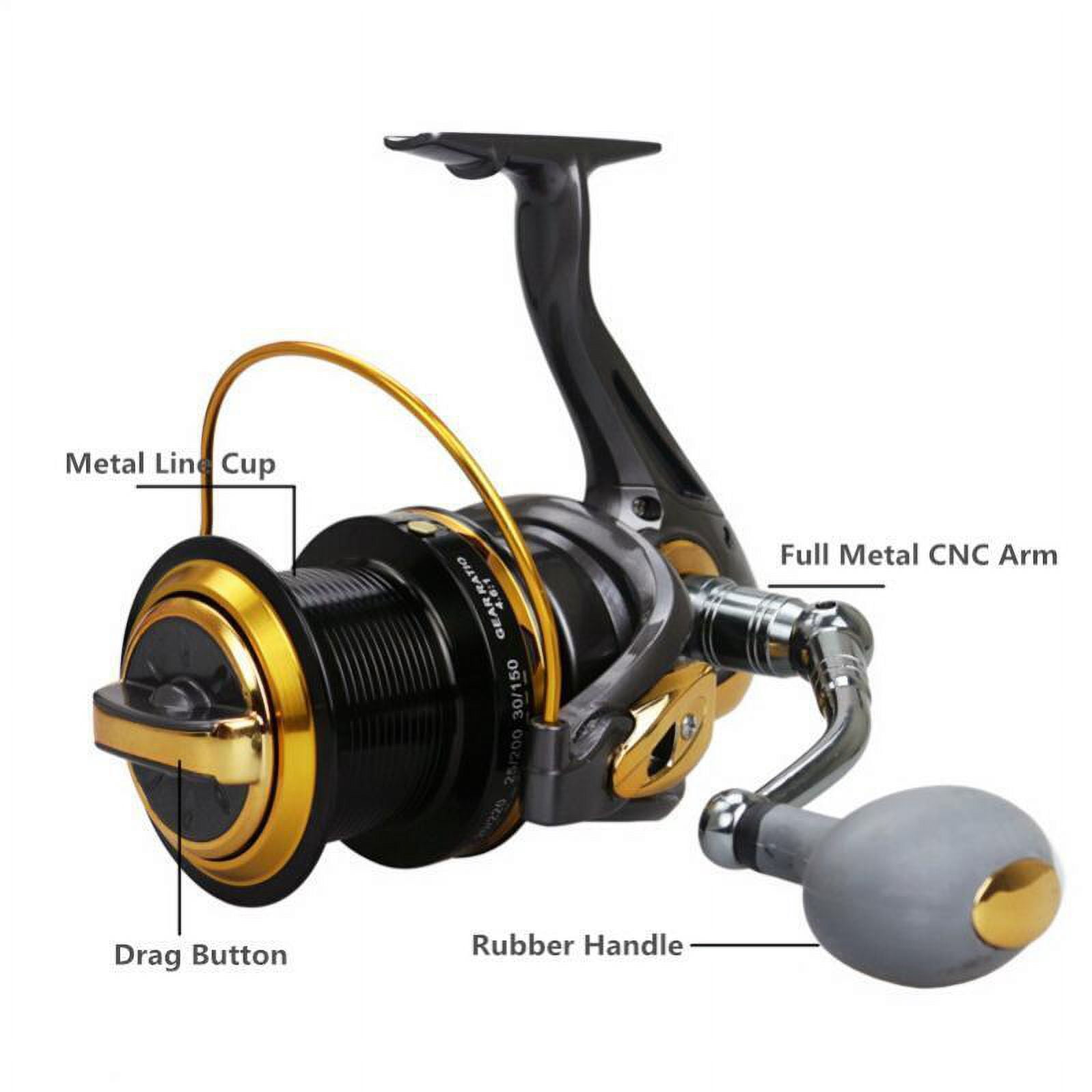 11000 Series Saltwater Metal Spinning Fishing Reel Large Sea Fishing Reels 55LB