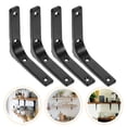 thumbnail image 5 of KAKOWELY Wall Shelf Support 4pcs Stainless Steel Shelf Bracket Wall Mount Shelf Support Fixing Bracket L Shape Bracket3.94"X3.94"X0.79", 5 of 5
