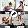 thumbnail image 3 of Fashionable Versatile Headbands for Women & Men, Soft and Stretchy Moisture-Wicking Fitness Accessory for Running, Yoga, Cycling (Black, Set of 6), 3 of 5