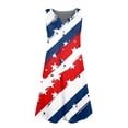 thumbnail image 5 of CCRFTGI 4th of July Dresses for Children Girls Size 7 Funny American Flag Stars Striped A-Line Dress Party Patriotic Sleeveless V Neck Girls Clothes Summer Stylish Dresses Red 9-10 Years, 5 of 5