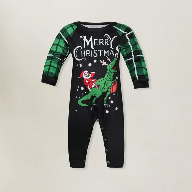 Chemise d'Automne Familiale Haut Pantalon à Carreaux Style de Noël Ensemble Quotidien (Vert P Papa)
