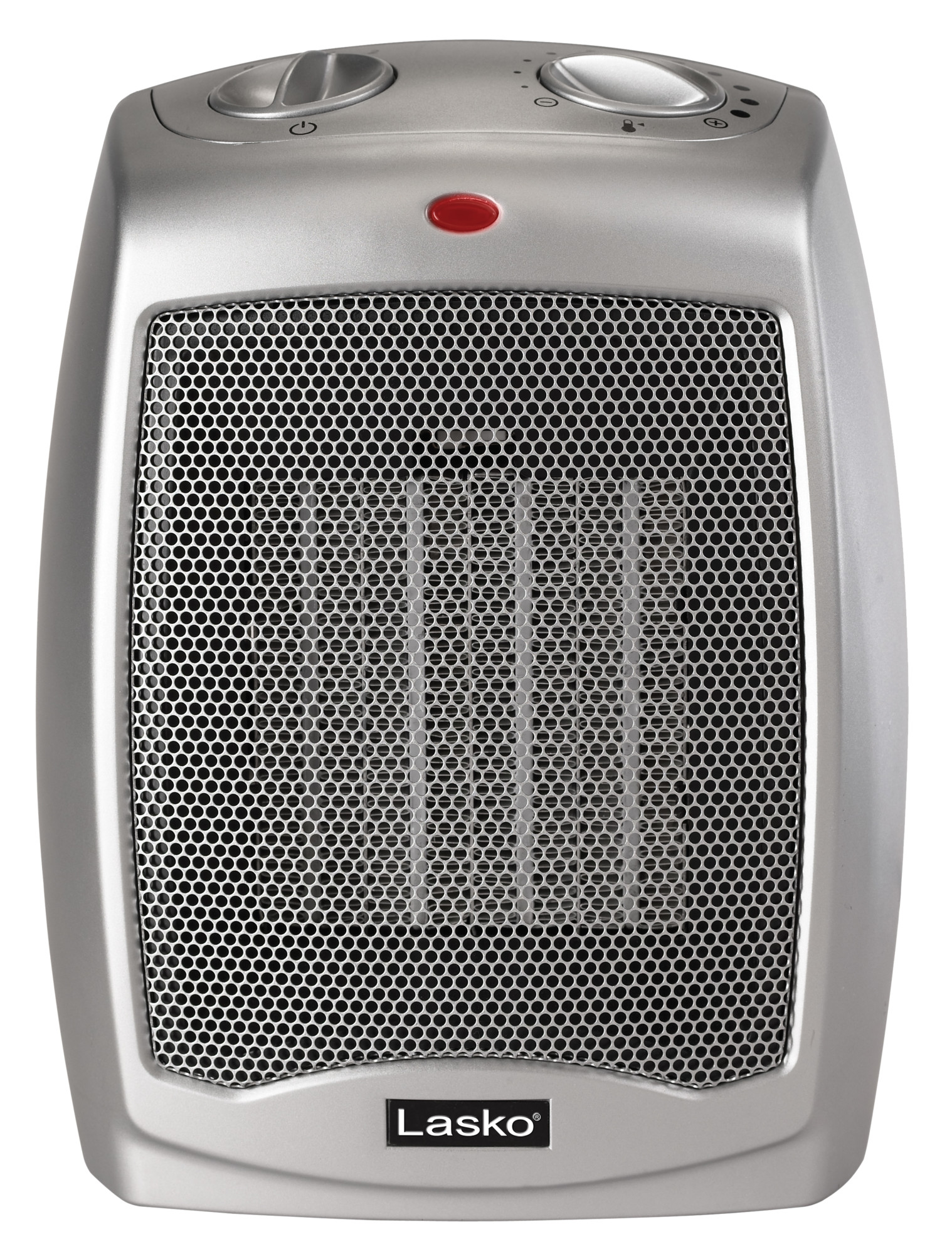 Lasko 9" 1500W Electric Ceramic Space Heater with Adjustable Thermostat, Silver, 754200, New - image 3 of 6