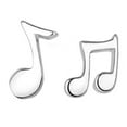 thumbnail image 6 of Ayyufe 1 Pair Women Asymmetry Musical Notes Silver Plated Ear Studs Earrings, 6 of 6