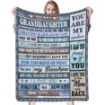 thumbnail image 2 of LHSHID Personalized Name Blanket Custom Love Letter to My Granddaughter from Grandma & Grandpa I Love You Forever and Always Gift Throw Blanket, 2 of 5