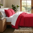 thumbnail image 4 of Bare Home Down Alternative Comforter Set - 3-Pieces - All Seasons - King, Red, 4 of 10