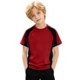 thumbnail image 5 of WENXIAOO T-Shirts à Manches Courtes pour Garçons, T-Shirts d'Été pour Enfants à Col Rond, T-Shirts Basiques, Hauts Décontractés, T-Shirts à Blocs de Couleur Tendance, 5 of 5