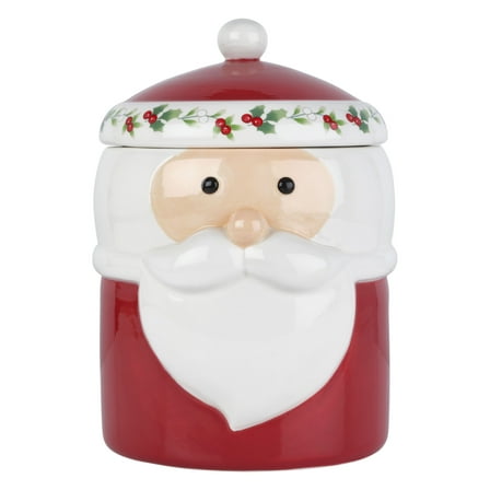 Pfaltzgraff Winterberry 9 in Dolomite Canister Santa
