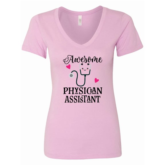 Inktastic Awesome Physician Assistant for Pa Women's V-Neck T-Shirt