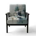 thumbnail image 4 of Designart "Serenity in Subtlety I" Teal Abstract Collages Upholstered Accent Chair - Modern Arm Chair For Living Room, 4 of 5
