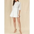 thumbnail image 5 of Allegra K Women's 3/4 Sleeve Elegant Work Office Casual Tiered Dress, 5 of 6