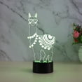 thumbnail image 4 of Alpaca 3D Illusion Night Light Forma De Dibujos Animados Lámpara De Noche Holograma 3D Illusion Night Light Minnieouse HA019772-00, 4 of 5